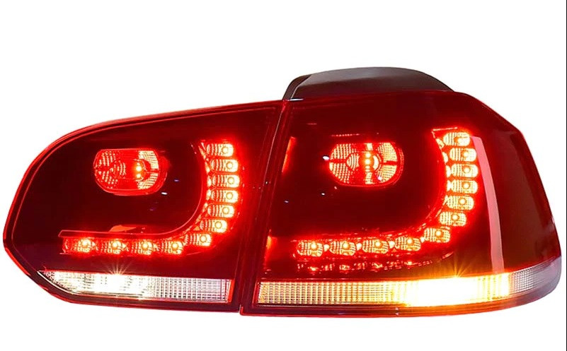 Фонари VW Golf 6 тюнинг led оптика стиль R20 (красная) - фото 4 - id-p800504394