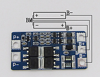 Плата защиты BMS 2S 10A 7.4-8.4V (Контроллер заряда/разряда с балансировкой) для Li-ion 18650