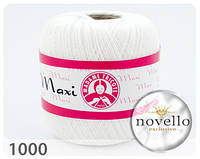 Madame Tricote Paris MAXI (Максi) № 1000 білий (Бавовняна пряжа, нитки для в'язання)