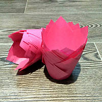 Бумажные формы для кексов Тюльпан Розовые (25 шт.)