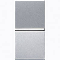 Вимикач прохідний 1-клавішний, 1-модуль (срібний) Zenit ABB N2102 PL