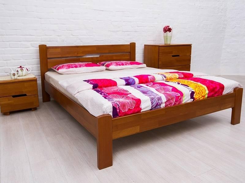 Ліжко без споножа Айріс 160-200 см (світлий горіх)