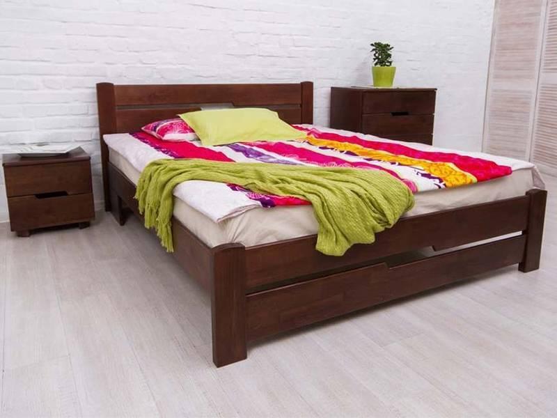 Ліжко з вилогою Айріс 160-200 см (темний горіх)