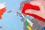 Скретч-карта світу Discovery Map World Flags (в тубусі) англійська мова, фото 3