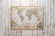 Скретч-мапа світу My Map Antique edition (англійська мова) у тубусі, фото 3