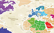 Скретч-мапа світу Travel Map Gold (російський язичок) у тубусі, фото 5