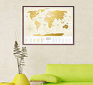 Скретч-мапа світу Travel Map Gold (російський язичок) у тубусі, фото 10