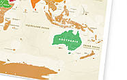 Скретч-мапа світу Travel Map Gold (українська мова) у тубусі, фото 4