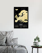 Стиральна скретч-мапа Європи Travel Map Black Europe (англійська мова) у тубусі, фото 6