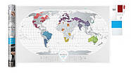 Прозора скретч-мапа світу Travel Map AIR World (англійська мова) у тубусі, фото 2