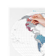 Прозора скретч-мапа світу Travel Map AIR World (англійська мова) у тубусі, фото 4