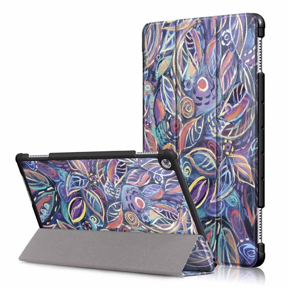 Чехол Huawei Mediapad M5 Lite 10 (BAH2-L09 / BAH2-W09) 10.1" чехол Ultra Slim Leaves