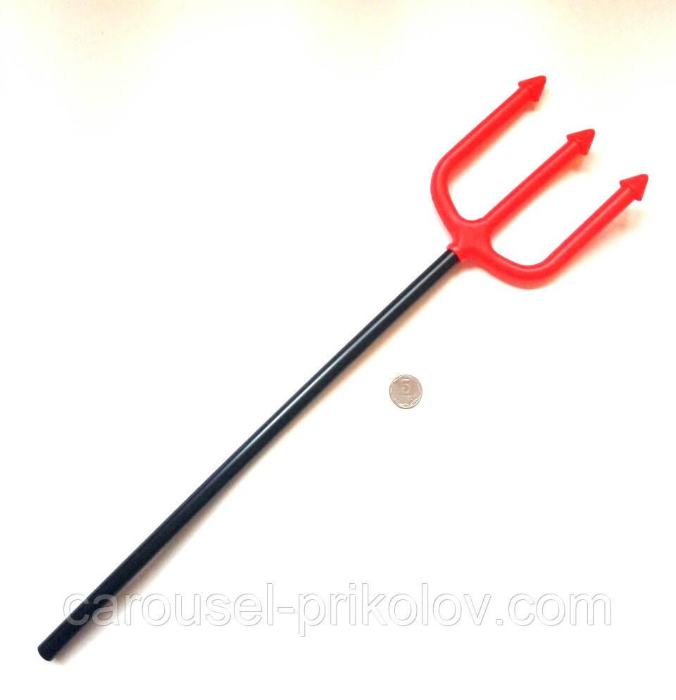 Тризуб (вили) диявольського дивана на Гелловін 45 см., фото 1