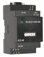 Перетворення інтерфейсів RS-232/RS-485 ОВЕН АС3-М