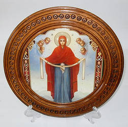 Дерев'яна тарель «Діва Марія»