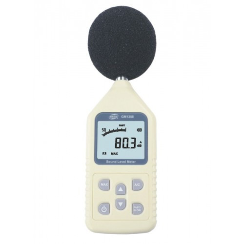 Професійний цифровий шумомір Benetech GM1358 (SR5814) (30 - 130dB) AC/DС вихід. У кейсі