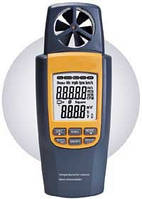 Анемометр SR8022 (0.4-20 m/s) (0-99999m3/s) з функцією вимірювання температури і витрати повітря