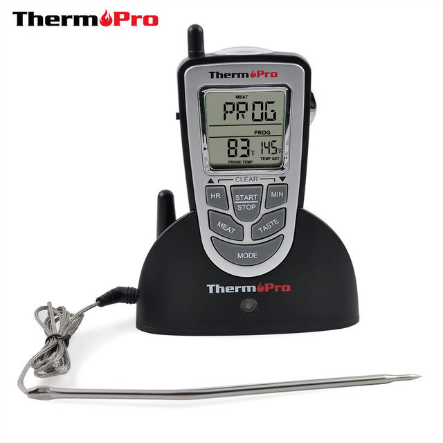 Бездротовий термометр (до 100 м) зі щупом для приготування їжі ThermoPro TP-09 (-10 до +250 °С)