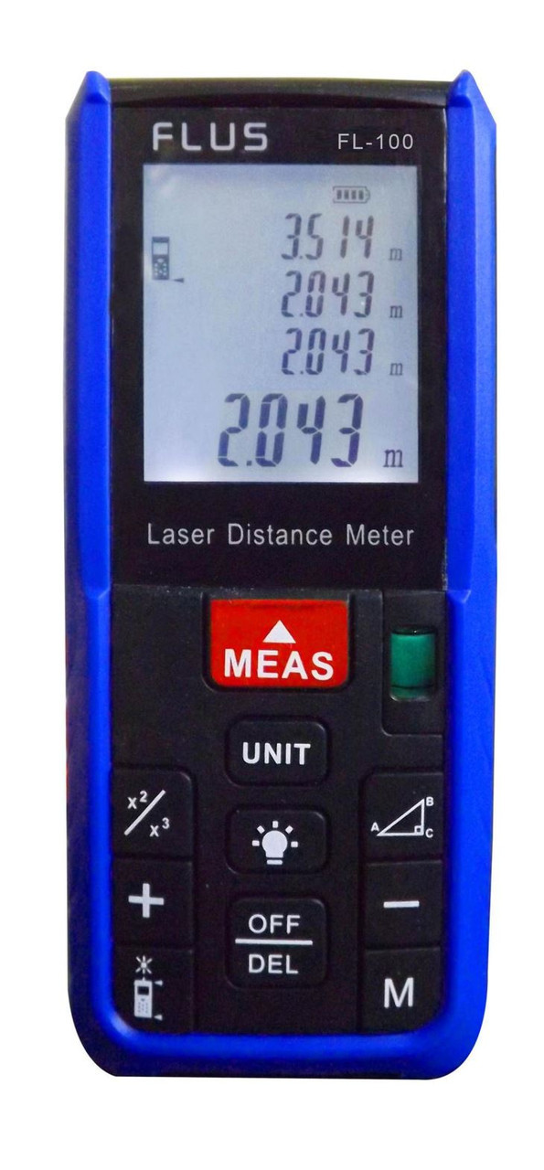 Лазерний далекомір ( лазерна рулетка ) Flus FL-100 (0,039-100 м) проводить вимірювання V, S, H, фото 1