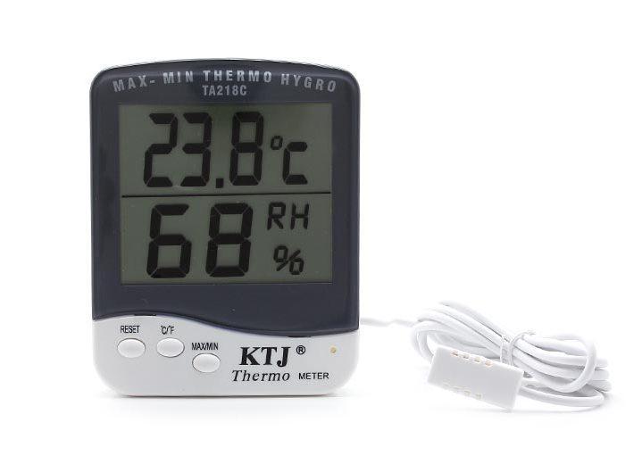 Термогігрометр KTJ Thermo TA218C (0°C ~ 50°C; 10% ~ 98%) з виносним датчиком температури та вологості