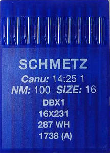 Голки Schmetz DBх1 №100 для промислових швейних машин