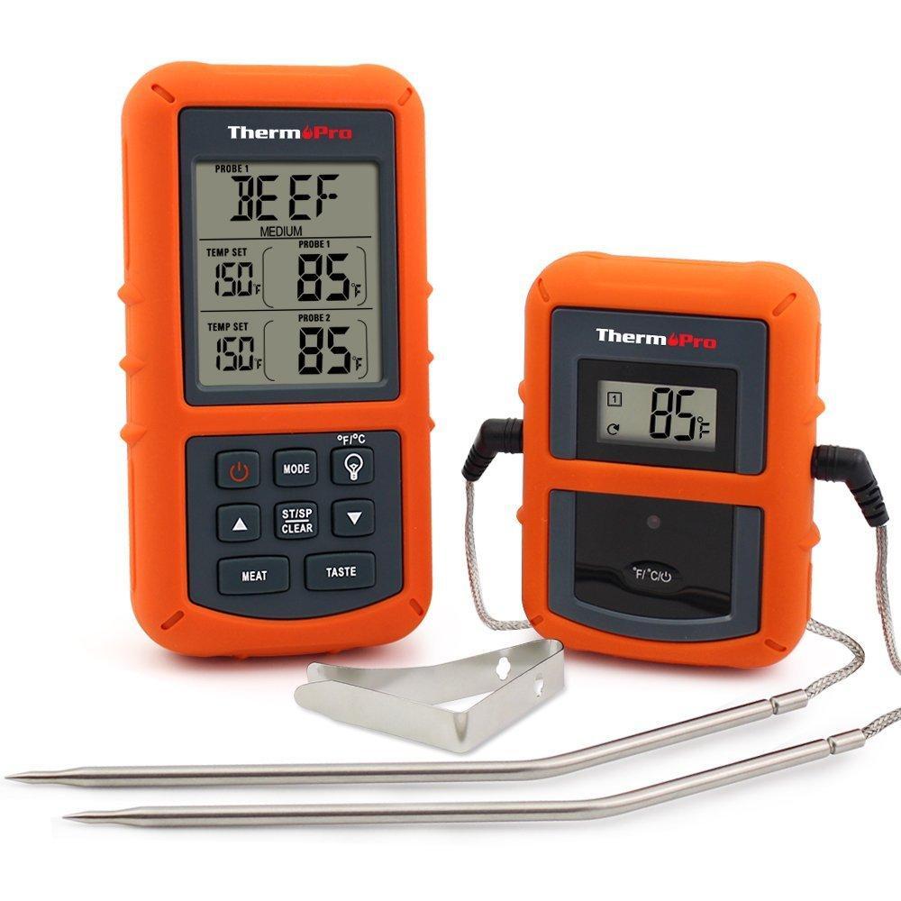 Бездротовий двоканальний термометр (до 100 м) ThermoPro TP-20 (0-300 °С) з таймером та 7 режимами для м'яса