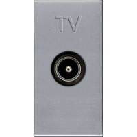 Розетка телевізійна, роз'єм F-тип, 1 модуль (срібний) Zenit ABB N2150 PL