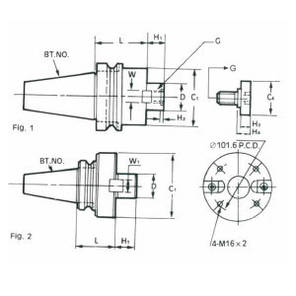 BT40-FMB32-100L(MAS403) Патрон фрезерний, фото 2