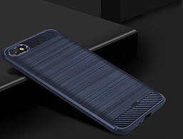 Чохол Carbon для Xiaomi Redmi 6A Темно-синій