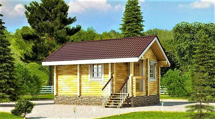 Баня з профільованого бруса 4×5 м