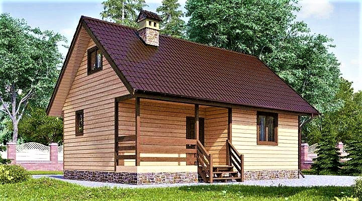 Баня дерев'яна з профільованого бруса 6х8 м