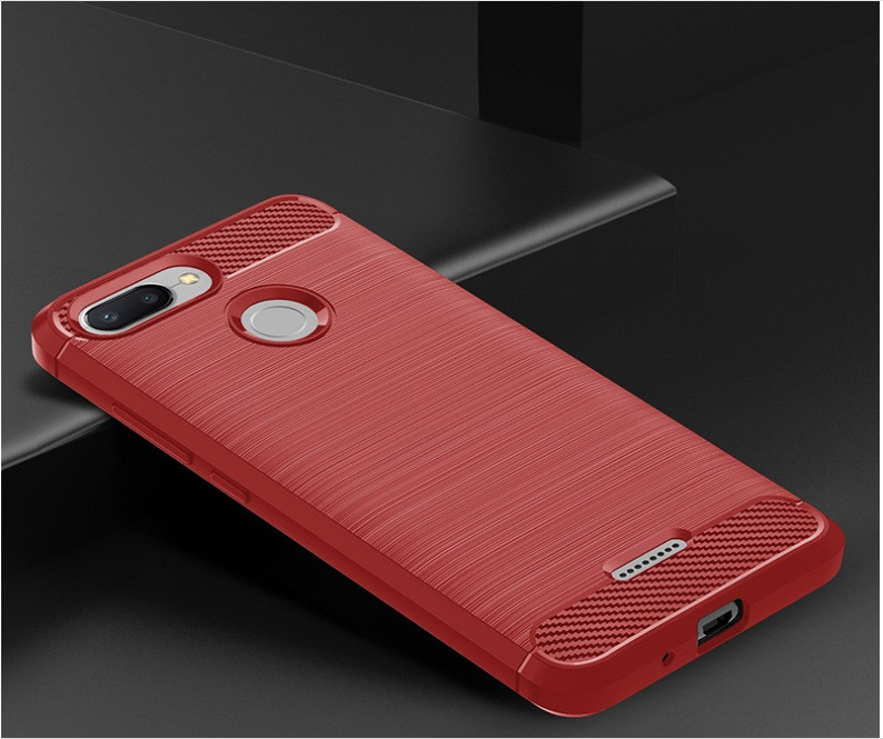 Чохол Carbon для Xiaomi Redmi 6 Червоний