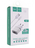 СЗУ адаптер 220V HOCO 1USB + кабель iPhone C11