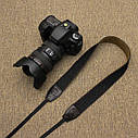 Ремінь для фотоапарата універсальний нашийний тканинний CAMERA STRAP на шию для фотокамери чорний, фото 5