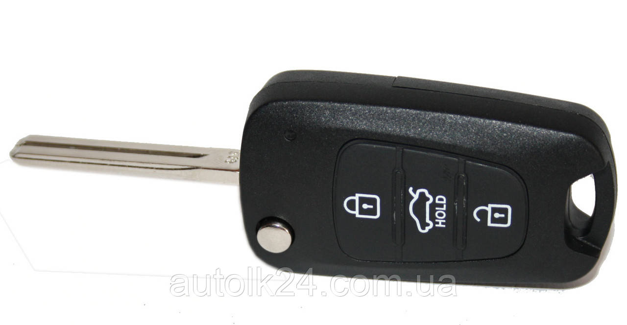 Викидний ключ HYUNDAI лезо TOY48(HOLD) 433Mhz id 46 - 3 кнопки
