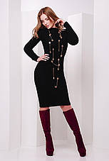 Тепла в'язана сукня в обтяжку р.42-46, фото 3