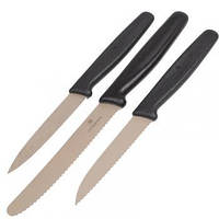 Набір кухонних ножів Викторинокс Victorinox (3 предмета), чорний 5.1113.3. Ножі кухонні Victorinox