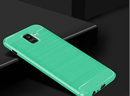 Чохол Carbon для Samsung A6 2018 бампер м'ятний