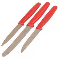 Набір кухонних ножів Викторинокс Victorinox (3 предмета), червоний 5.1111.3. Кухонні ножі Victorinox