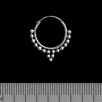 Сережка, кільце з візерунком среднее (eas-069)