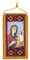 Набор-оберег для вышивки бисером Молитва до Божої матері за дітей - укр. (5 х 10 см) Абрис Арт ABO-003-01