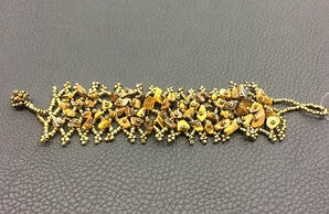 Браслет із природним каменем тигрове око ручна робота