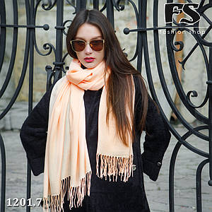 Шикарний стильний шарф із пашміни кольору Абрикос