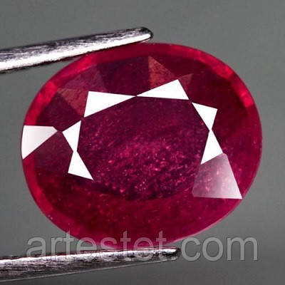 Рубин природний 4.68 ct. езіянда, фото 1