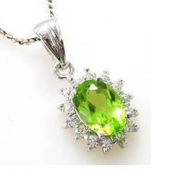 Кулон із хризолітом Срібло 925