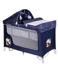 Ліжко - манеж SAN REMO ROCKER 2 LAYERS BLUE GOOD NIGHT BEAR