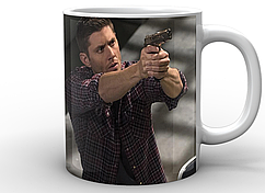 Кружка GeekLand біла Надприродне Supernatural Вінчестери зі зброєю SN.02.028