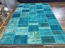 Купити бірюзовий килим антик у Харкові, вінтажні килими під замовлення