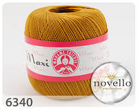 Madame Tricote Paris MAXI (Макси) № 6340 горчица (Хлопковая пряжа, нитки для вязания)
