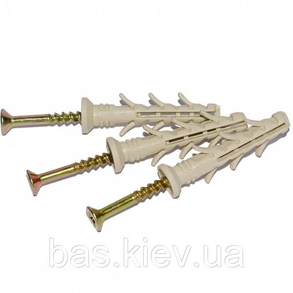 Дюбель з Саморізом 6/40, 100 шт Потай